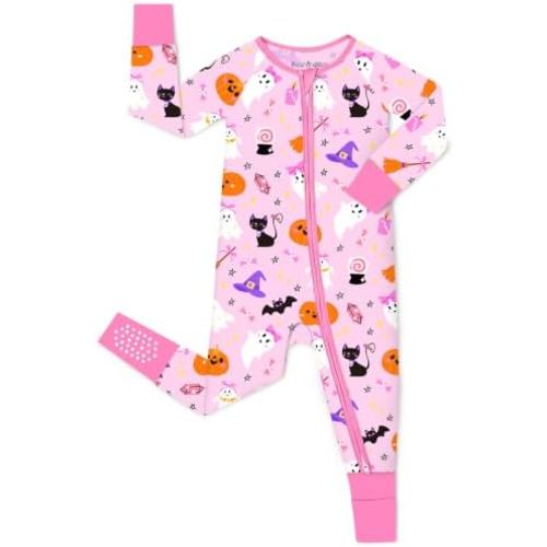 babee Reshinee Viscose Derived from Bamboo Baby Footie Pajamas Convertible Newborn Sleeper for Baby Girl Zipper Onesie 0-24M