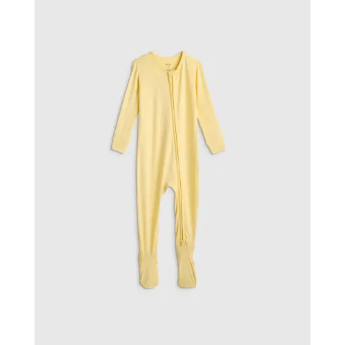 Bamboo Footie Pajama - Baby in Banana Cream