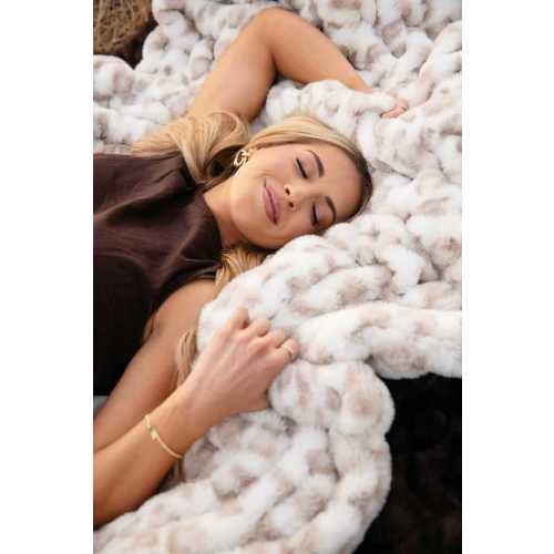 Hugs Snow Leopard Plush Blanket