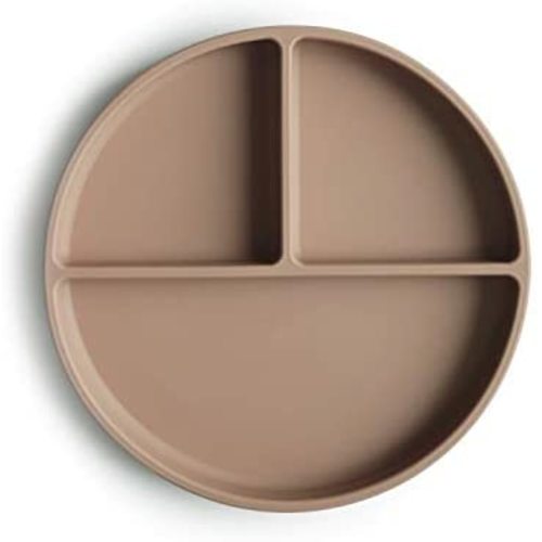 mushie Silicone Suction Plate | BPA-Free Non-Slip Design (Natural)