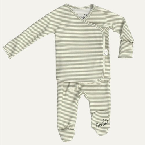 Footie - Mint Twist – Bonsie Skin to Skin Babywear