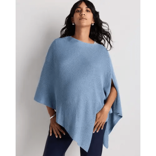 Lightweight Cotton Cashmere Nursing Shawl in Mountain Spring Blue