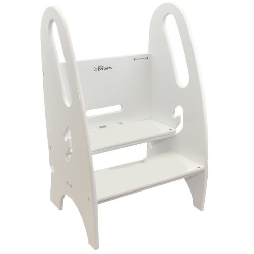 Little Partners 3-in-1 Growing Step Stool Soft White 18 Months to 6 Years