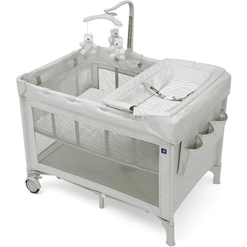 GAP babyGap Deluxe Play Yard, Grey Stripes