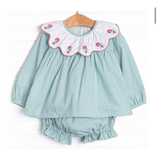 Sweet Sentiments Embroidered Diaper Set, Green – Stitchy Fish