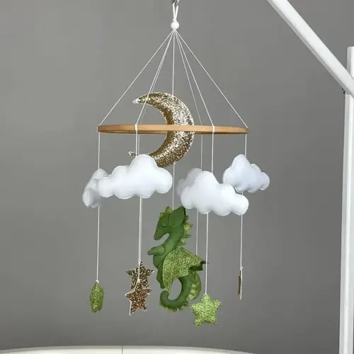 Green Dragon Crib Mobile