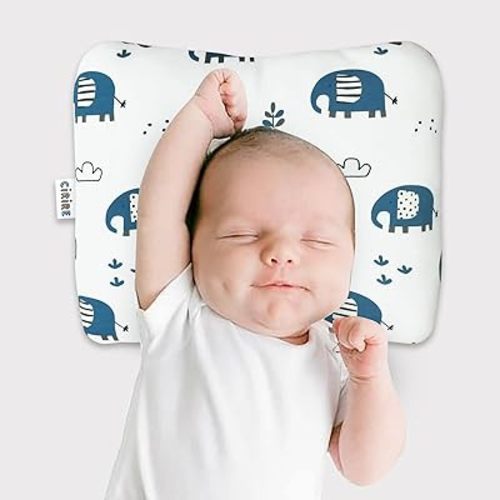 Unisex Soft and Breathable Baby Cushion 100% Organic Cotton Cover Machine Washable Toddler for Small Boys and Girls