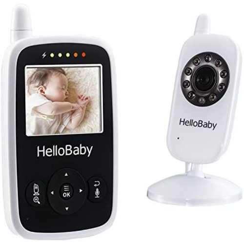 Hello Baby Wireless Video Baby Monitor with Digital Camera HB24, Night Vision Temperature Monitoring & 2 Way Talkback System, White