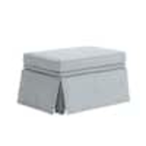 Uixe Pinstripe Blue Chenille Rectangle Storage Ottoman CH0073SC-OT-PB