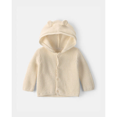 Baby Bear Ears Hooded Sweater - Ivory | Carter's
