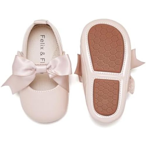 Felix & Flora Soft Sole Baby Shoes - Infant Baby Walking Shoes Moccasinss Rubber Sole Crib Shoes