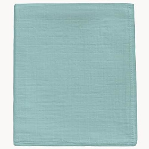 Muslin Newborn Baby Swaddle Blanket 43.5 x 47 inches(110x120cm) Unisex Swaddling Wrap Soft Silky Muslin Swaddle Blankets Neutral Receiving Blanket for Newborn Babies Boys and Girls Sage Green