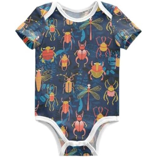 Wusikd Cherry Blossom Unisex Baby Bodysuit Cotton Sakura Baby Short Sleeve Clothes 3 Months for Boys Girls