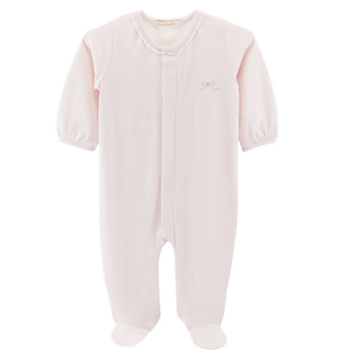 pretty bows footie w/lace trim - Beyond The Rainbow