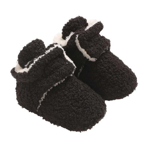 MEZZALL Baby Boys Girls Boots Shoes Winter Snow Bowknot Soft Sole Warm Prewalker Booties Classic Footwear, Black, 0-6 Months