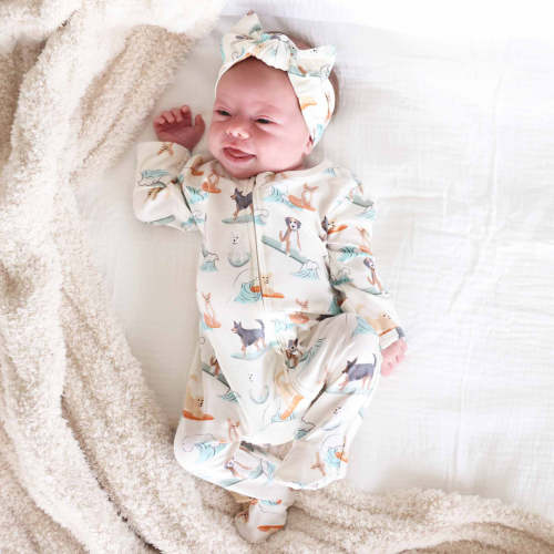 Paddle Pups Zipper Footie