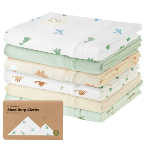 Organic Baby Burp Cloths & Bibs Set For Feeding – KeaBabies