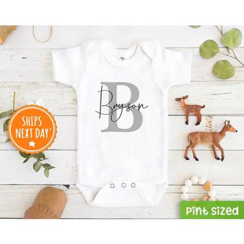 Personalized Name Baby Boy Onesie® - Personalized Boy Name Onesie® Custom Baby Boy- Name Onesie®