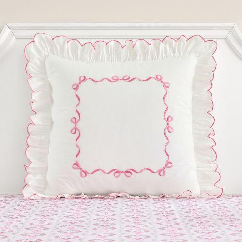 LoveShackFancy Bows Border Euro Pillow Cover