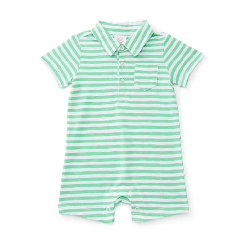 Wonder Nation Baby Boys' Polo Shortie Romper with Short Sleeves, Sizes 0/3M-24M