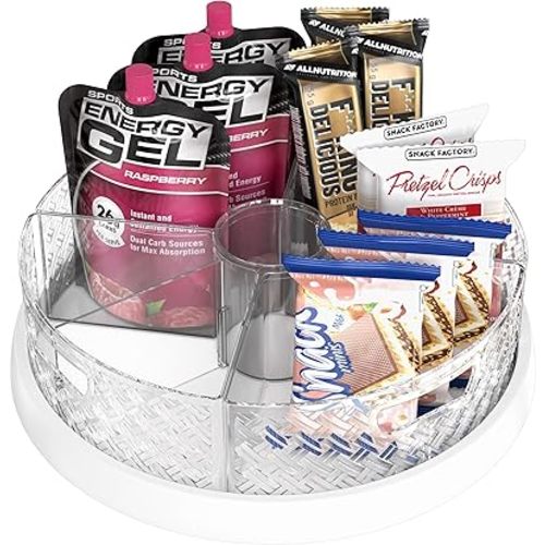 Simple Houseware 12-Inch Lazy Susan Turntable with Removable Bins and Dividers