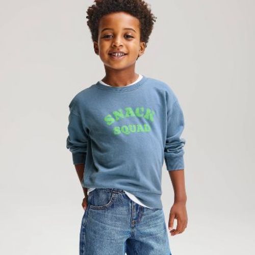 Toddler Boys' Snack Squad Crewneck Sweatshirt Cat & Jack™ Blue 18M