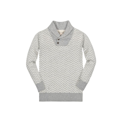 Baby Boys' Organic Intarsia Shawl Collar Sweater, Infant