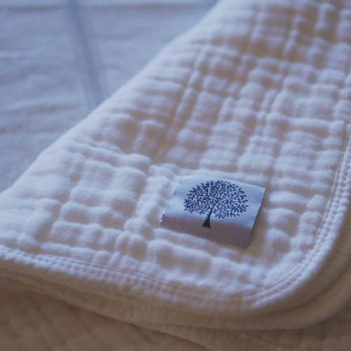 Muslin Cotton Baby Washcloths | 6 Pack - White | Parker Baby Co.