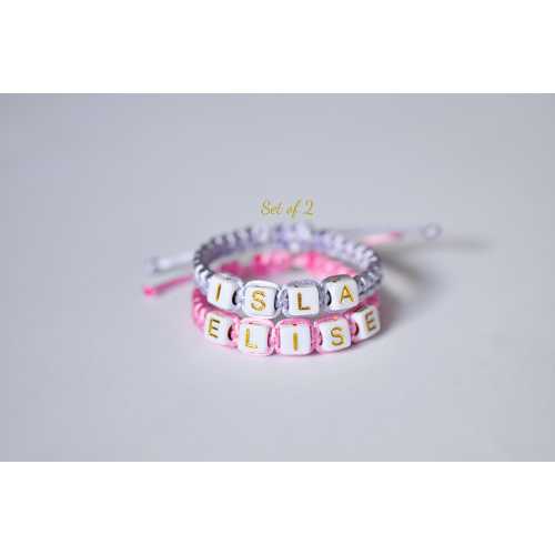 Twin ID Bracelets, Baby Initial Bracelets, Set of 2 Newborn Bracelets, Newborn Keepsake, Baby Shower Gift, Identical Twins, Twin Anklets