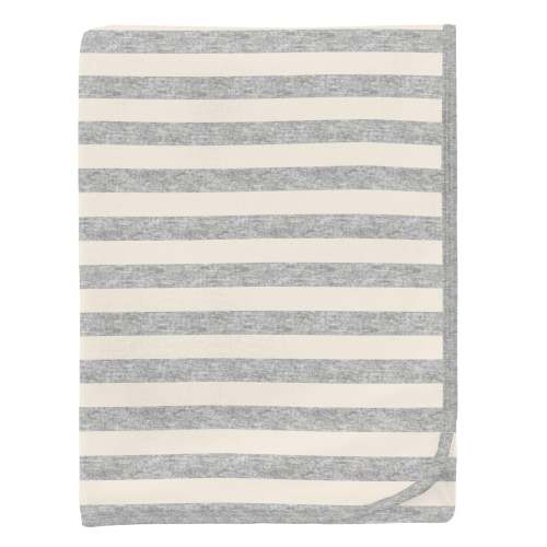 Print Swaddling Blanket in Heathered Mist Sweet Stripe