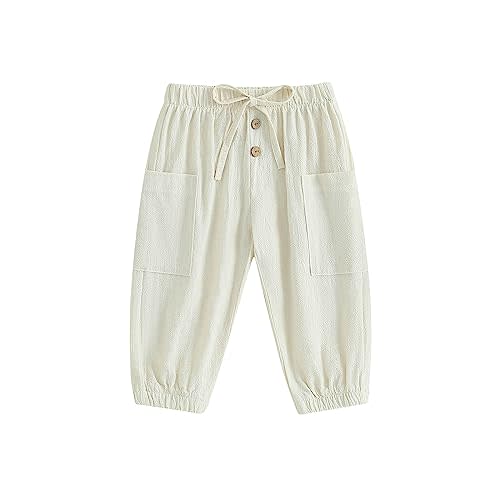 Toddler Baby Boy Girl Cotton Joggers Pants Hippie Harem Pants Cargo Infant Sweatpants Sweat Long Pants Fall Clothes