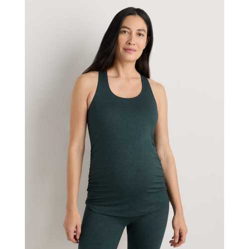 Ultra-Soft Maternity Built-In Bra Tank - Maternity in Heather Green