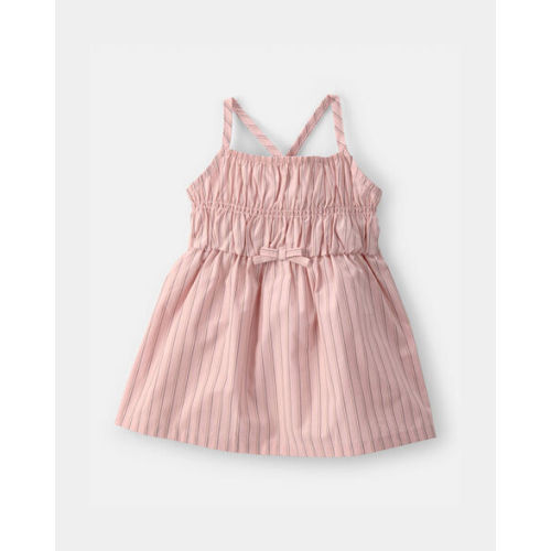 Baby Girl Striped Sleeveless Dress - Pink | Carter's