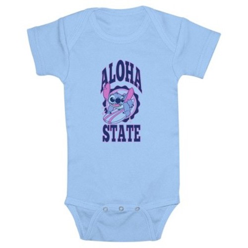 Infant's Lilo & Stitch Aloha State  Bodysuit - Light Blue - 6 Months