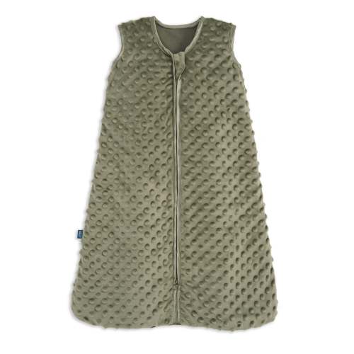 Olive Green Plushy Dot Velboa Wearable Baby Blanket | HALO