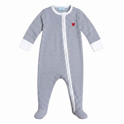 Harbor Hearts Zip Baby Onesie | Joy Street Kids