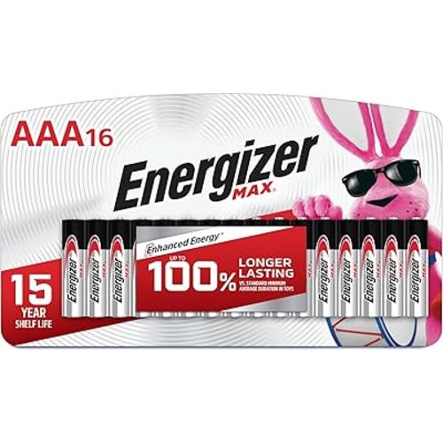Energizer MAX AAA Batteries (16 Pack), Triple A Alkaline Batteries