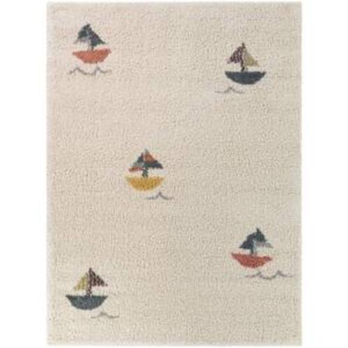 Waverly Navy Blue 5 ft. x 7 ft. Sailboat Area Rug