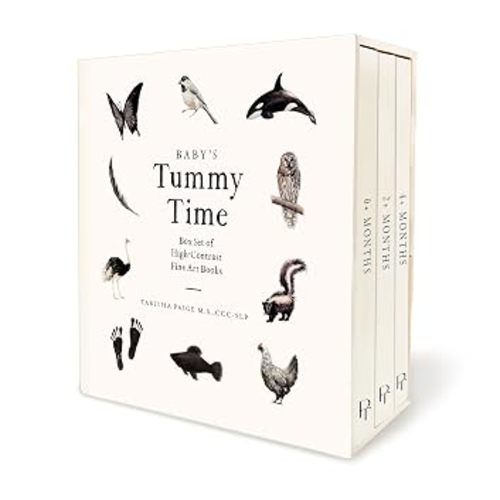 Baby's Tummy Time Book Box Set: A 3-Book Box Set of High-Contrast Art for Visual Stimulation at Tummy Time (Tabitha Paige Children's Book Series)