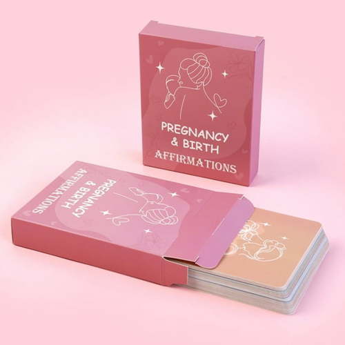 CCOCC 50 Pregnancy and Birth Positive Affirmations Cards for Labor,Must Have Essentials Inspirational Gift for First Time New Mom Pregnant Women