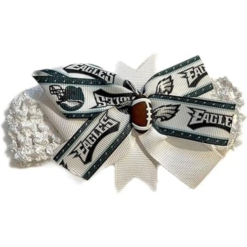 Eagles Baby Girl Boutique Bow Crocheted Headband