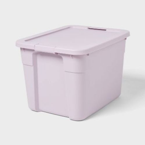 20gal Latching Storage Tote Lavender Splash - Brightroom™