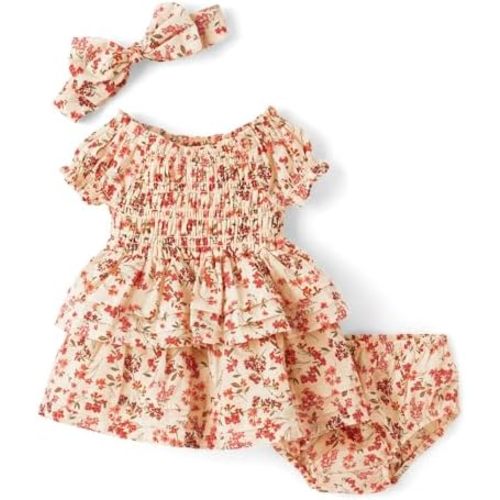 Gymboree Baby-Girls and Newborn Dress with Diaper Cover, 2 Piece Outfit