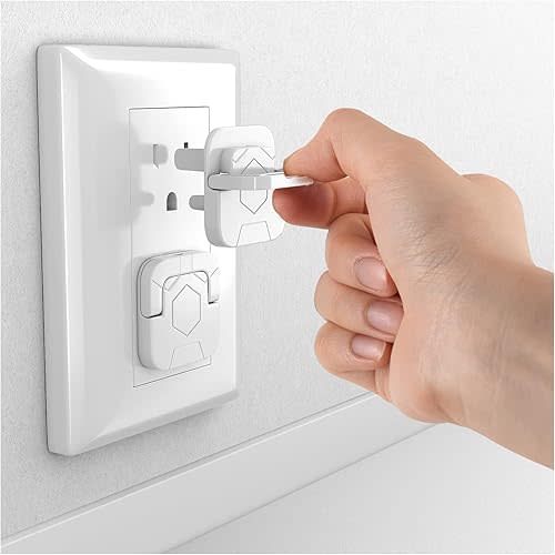 4our Kiddies Baby Proofing Outlet Covers (60 Pack) Electric Outlet Plug Covers for Child Safety, Baby Socket Cover Protector Cap to Prevent Child from Power Shock Hazard