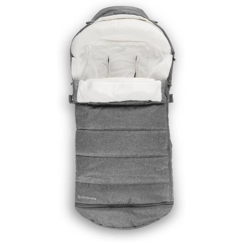 UPPAbaby CozyGanoosh 2-in-1 Seasonal Footmuff - Easily Attaches to UPPAbaby Strollers and RumbleSeat – Versatile, Ultra-Plush Zip-Out Liner for Cold Weather – Greyson (Charcoal Mélange)