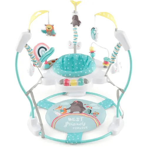 BABY JOY Baby Jumpers and Bouncers, Infant Activity Center with Music Lights Sounds, 360° Rotating Seat and 3 Adjustable Heights, Baby Play and Learning Center for 6-12 Months