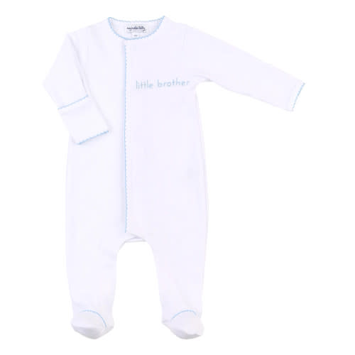 Magnolia Baby *Little Brother* Embroidered Footie
