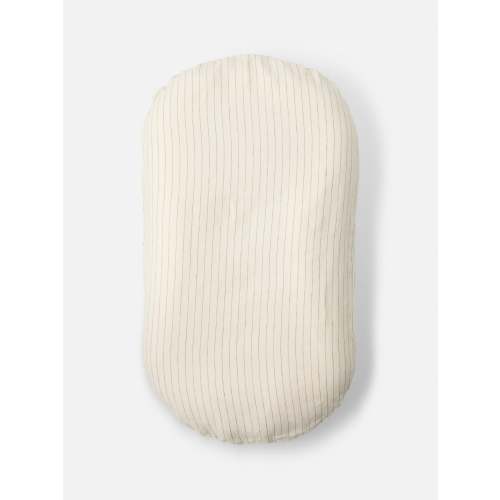 Linen Social Baby Lounger | Olive Pencil Striped