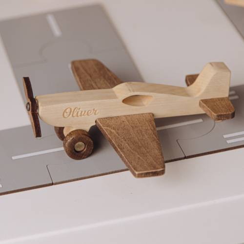 Personalized Wood Toy Plane Set