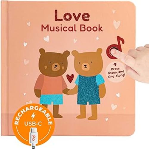 Cali's Books Music Books for Toddlers 1-3 Years Old - Toddler Valentines Day Book for Kids, Valentine Baby Sound Book for Girls, Musical Song Toy for 1 Year Old, Singing Toys for 2 Year Olds